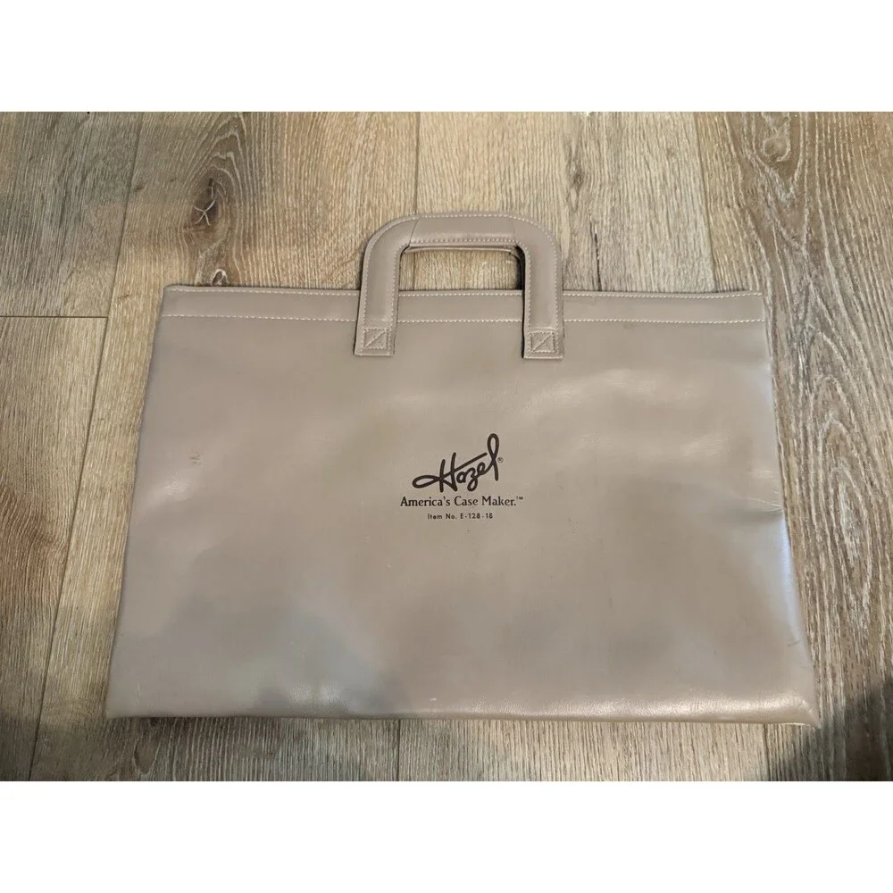 Vintage Hazel Document Briefcase Portfolio Bag Attach E-128-18 Brown